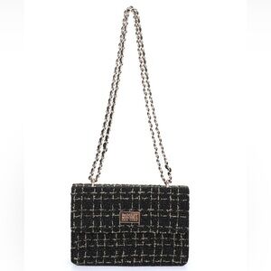 NWT Badgley Mischka Tara Tweed Chain Shoulder Bag | Classic & Chic